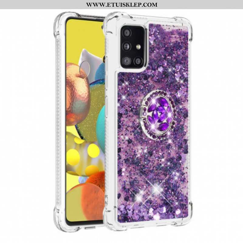 Etui do Samsung Galaxy A51 5G Cekiny Z Podparciem Pierścienia